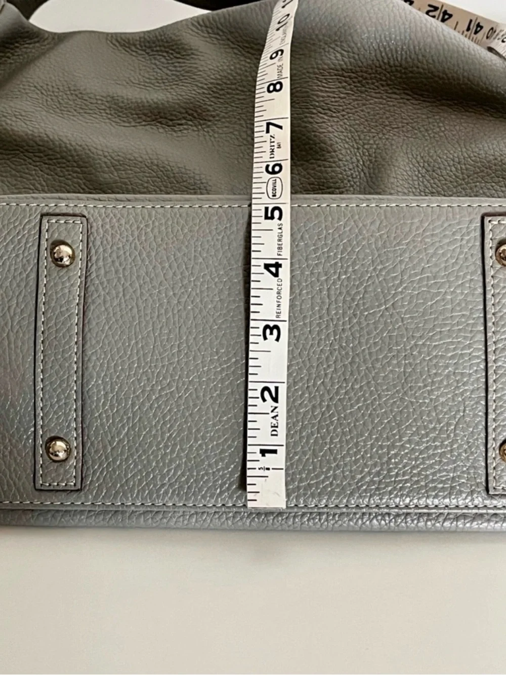Dooney & Bourke Elephant Gray Pebble Grain Logo Lock Sac Hobo Bag Wallet Set